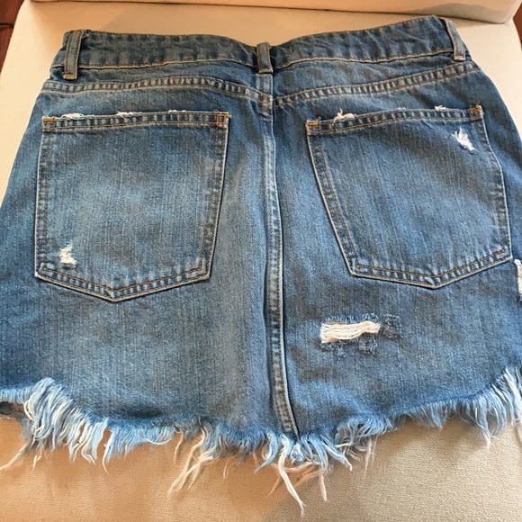 Free people embroidered floral denim skirt - Picture 5 of 5